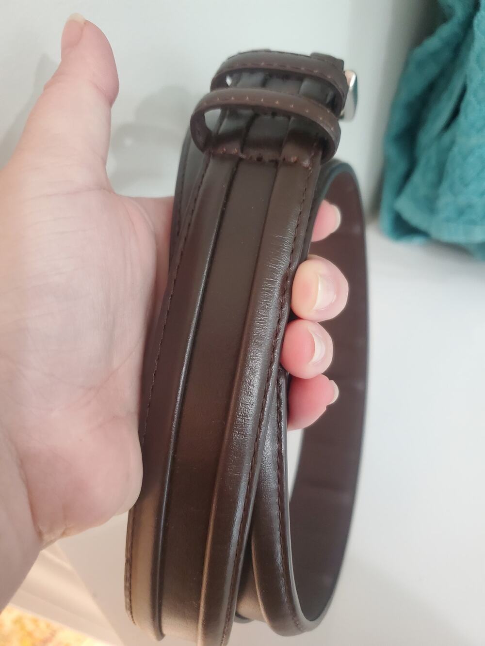 Brown Leather belt size 46. A31